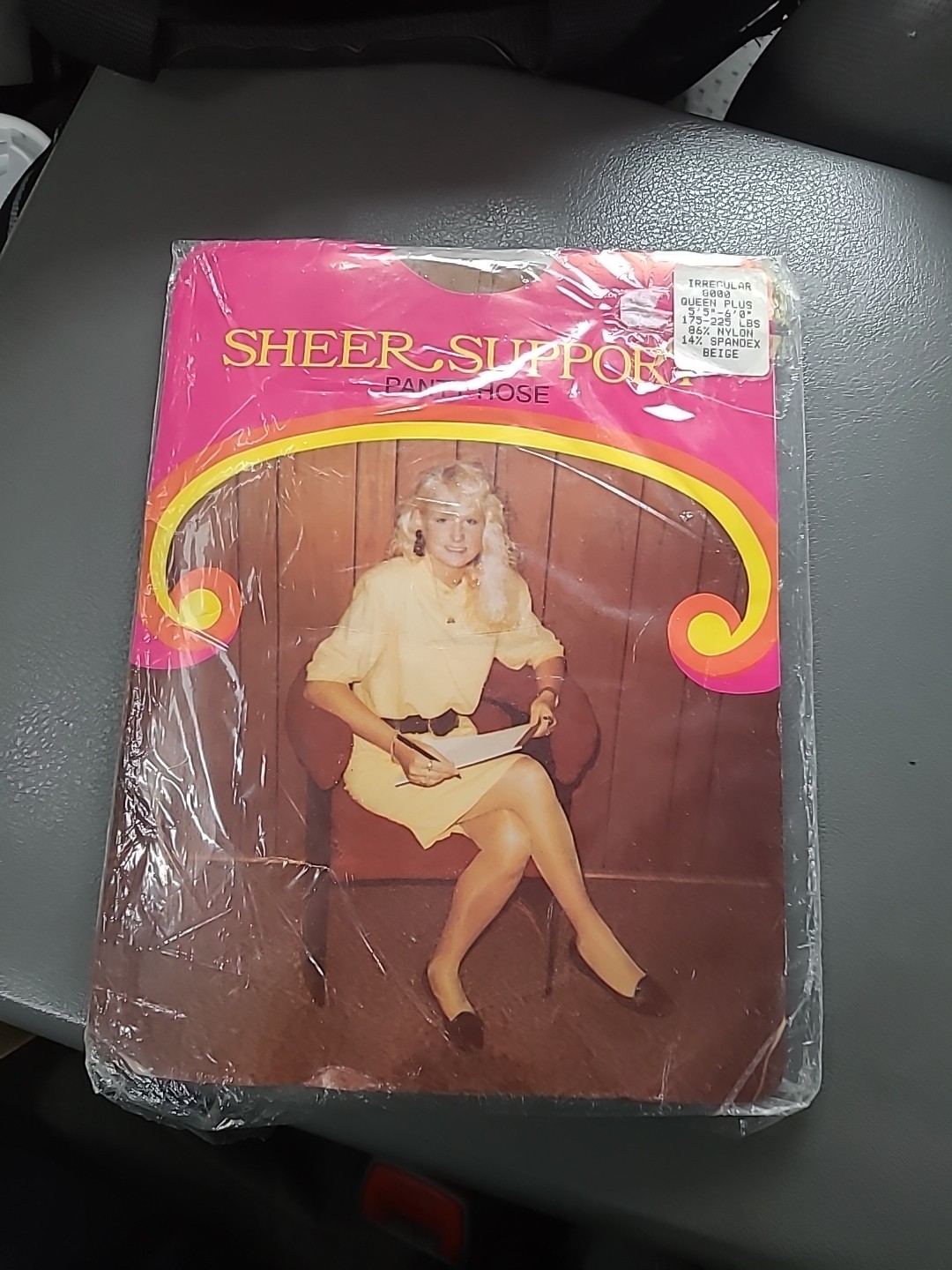 Vintage 70’s NOS Sheer Support Beige Panty Hose Queen Size 140 – 195 Irregular