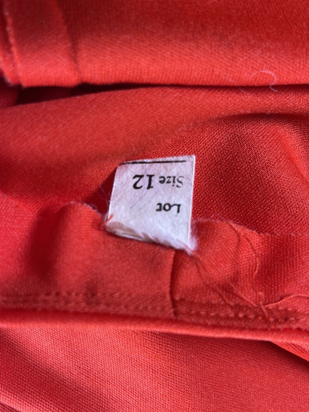 Vintage 1970’s Orange Red Halter Maxi Dress W Rhinestones As Is
