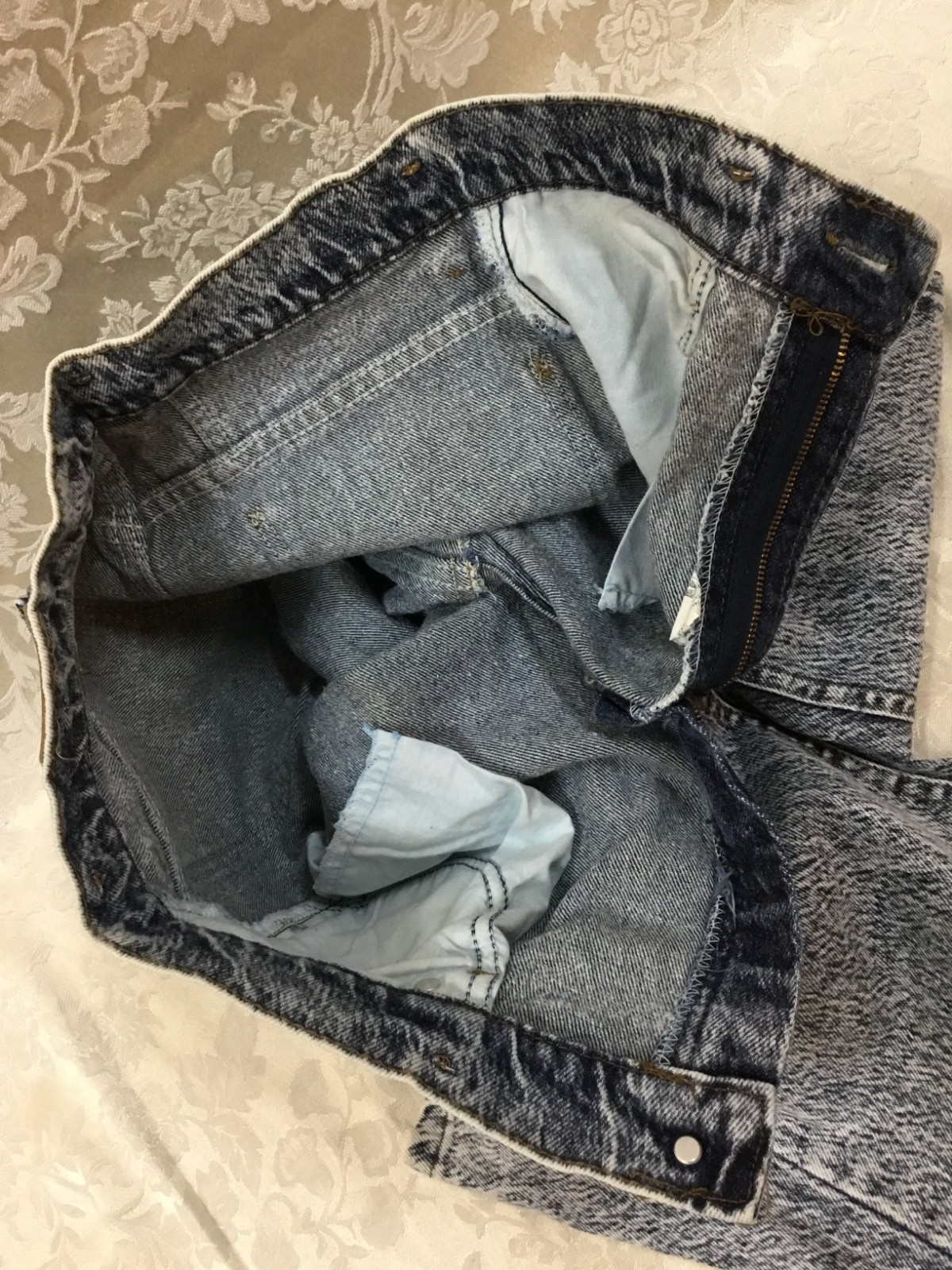 Vintage 90s Lee Acid Wash High Rise Jeans 13 Tapered Leg 27×30 MADE IN USA mom