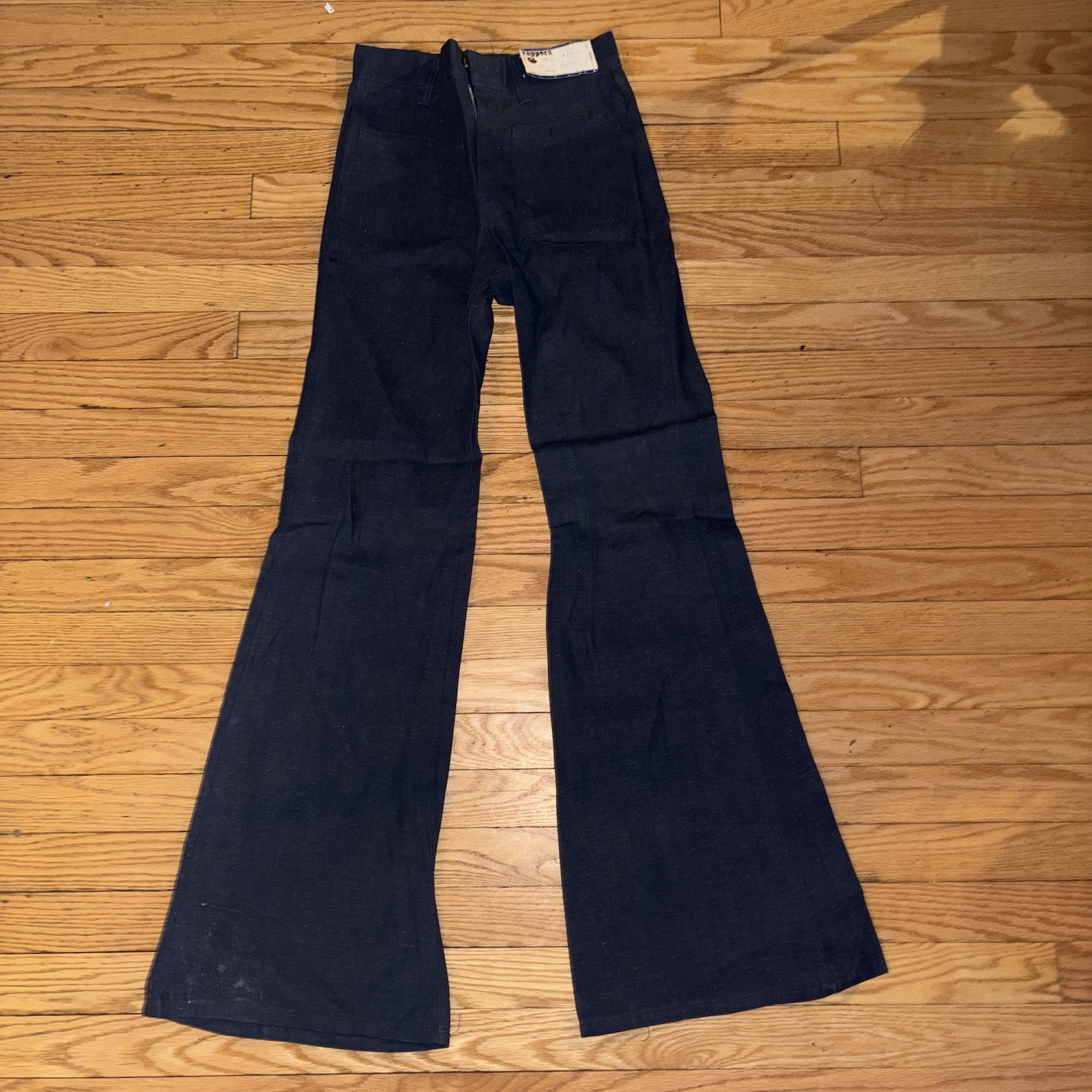 Vtg 70s Bell Bottom DEE CEE Rapper Flare Jeans Denim Dead Stock Size 27×32 NEW