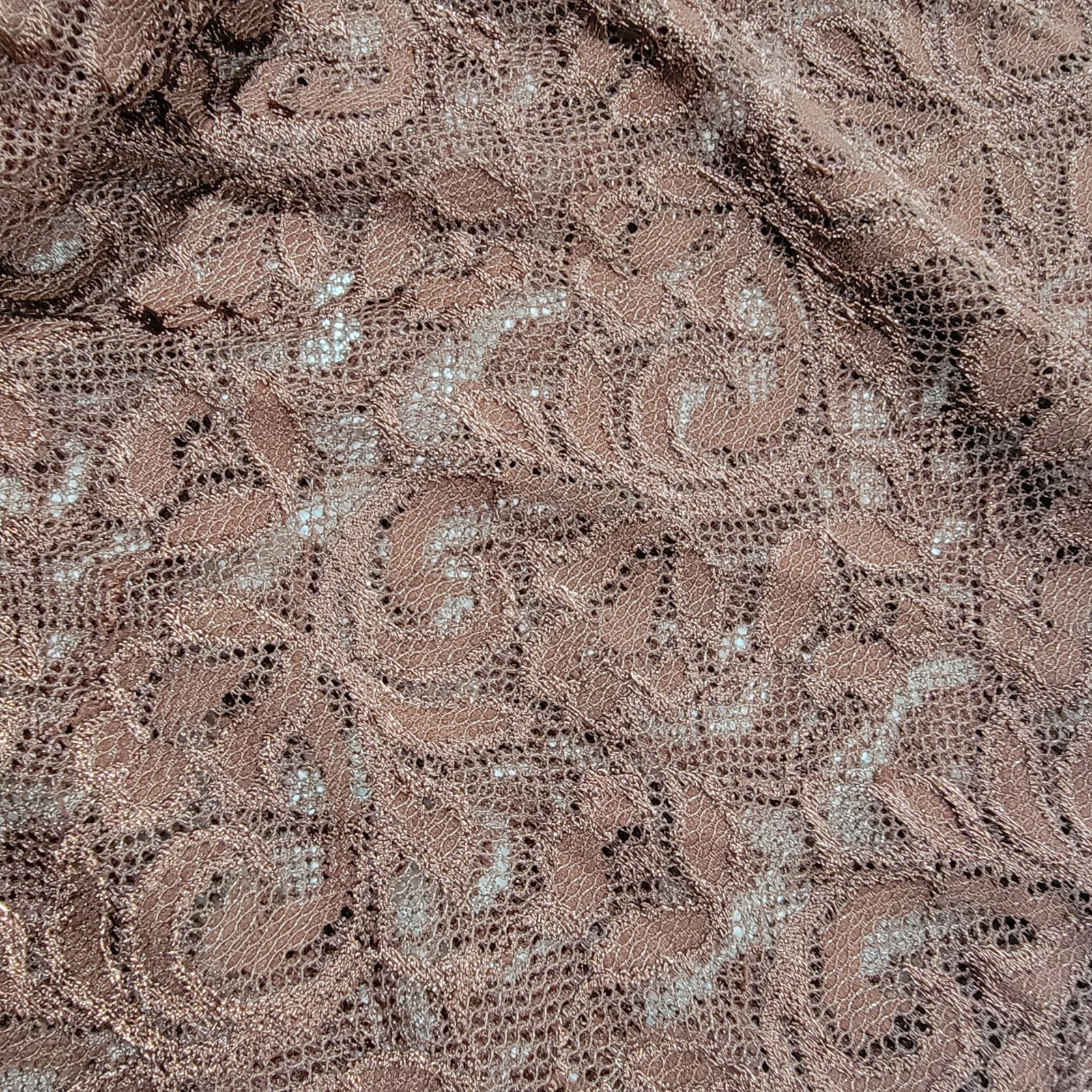 Bay Studio Intimates Cami Brown Lace Camisole Built In Bra Sz 38C NWT