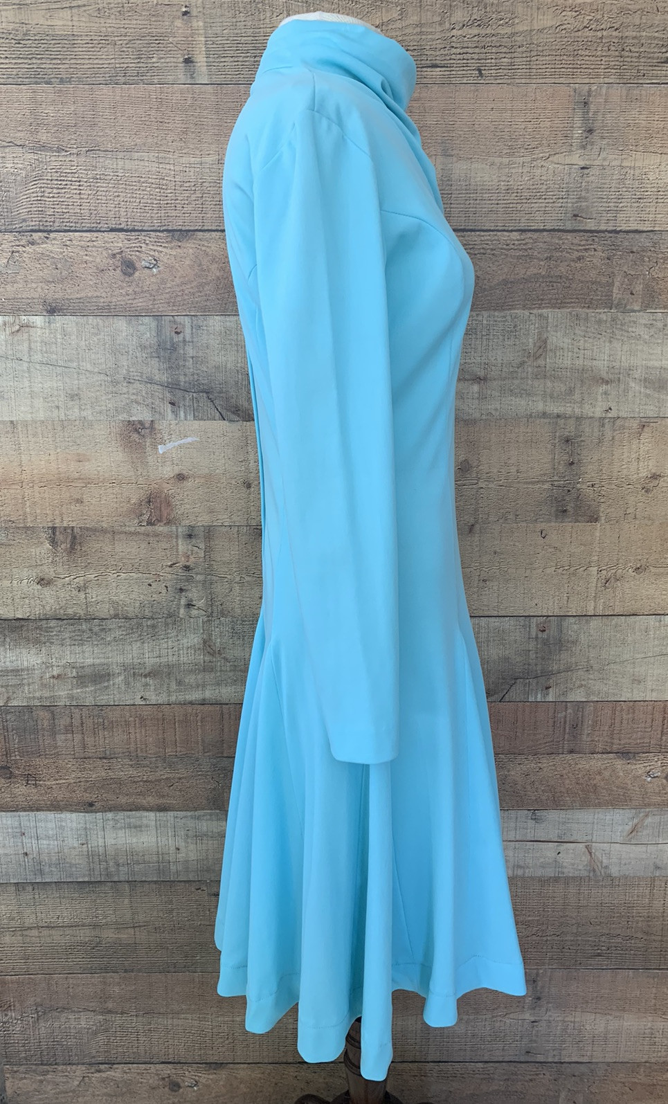 Vintage 1960’s 1970’s Bleeker Street Mock Neck Drop Waist Knit Dress Size Medium