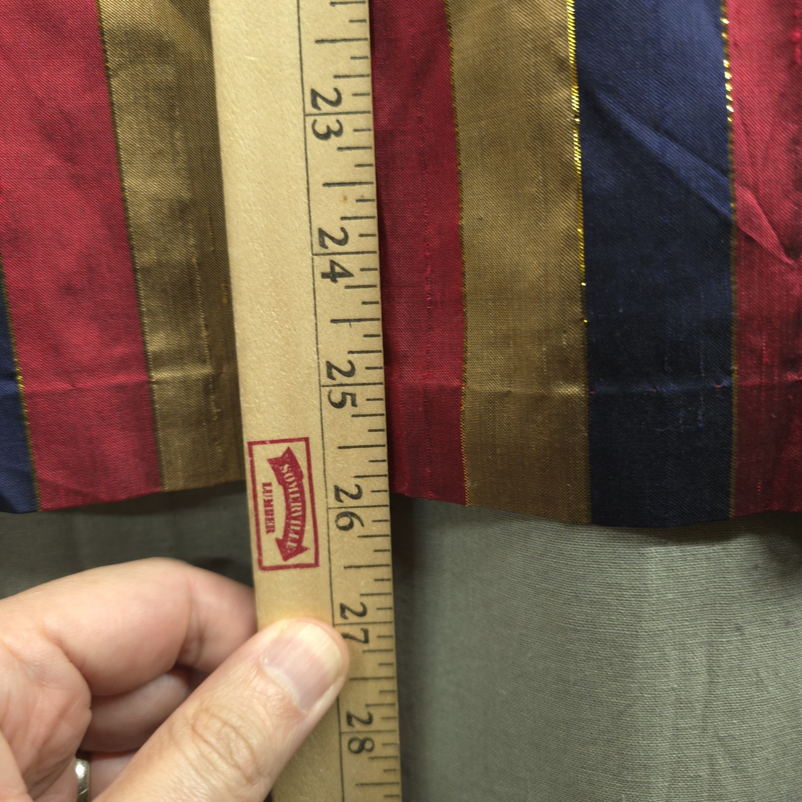 Vtg THAI SILK 3 pc Set Long Skirt, Long Sleeve Blouse, & Pants Gold, Red, & Blue