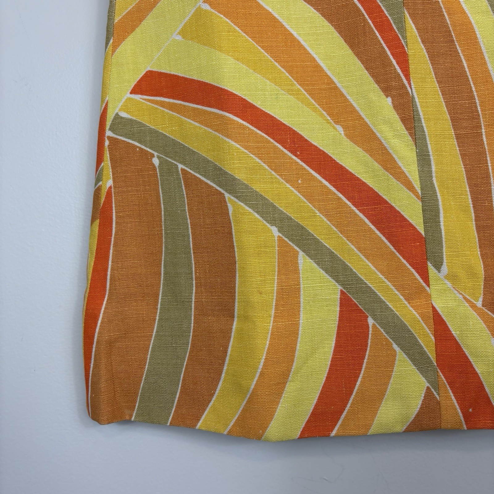 Vtg 60s Mod Sleeveless Shift Dress Psychedelic Abstract Geometric Colorful
