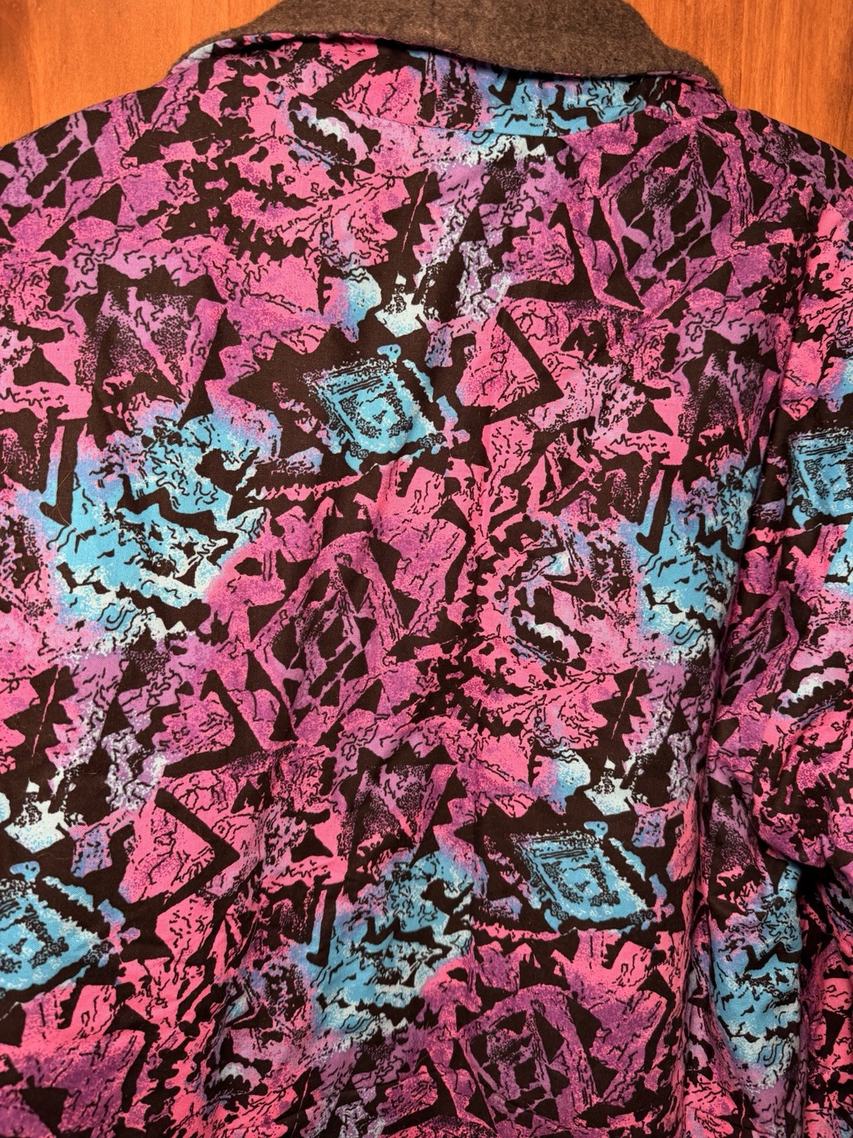 Vintage Handmade Reversible Fleece Jacket. Retro. Multi Colors. Size XL-1XL