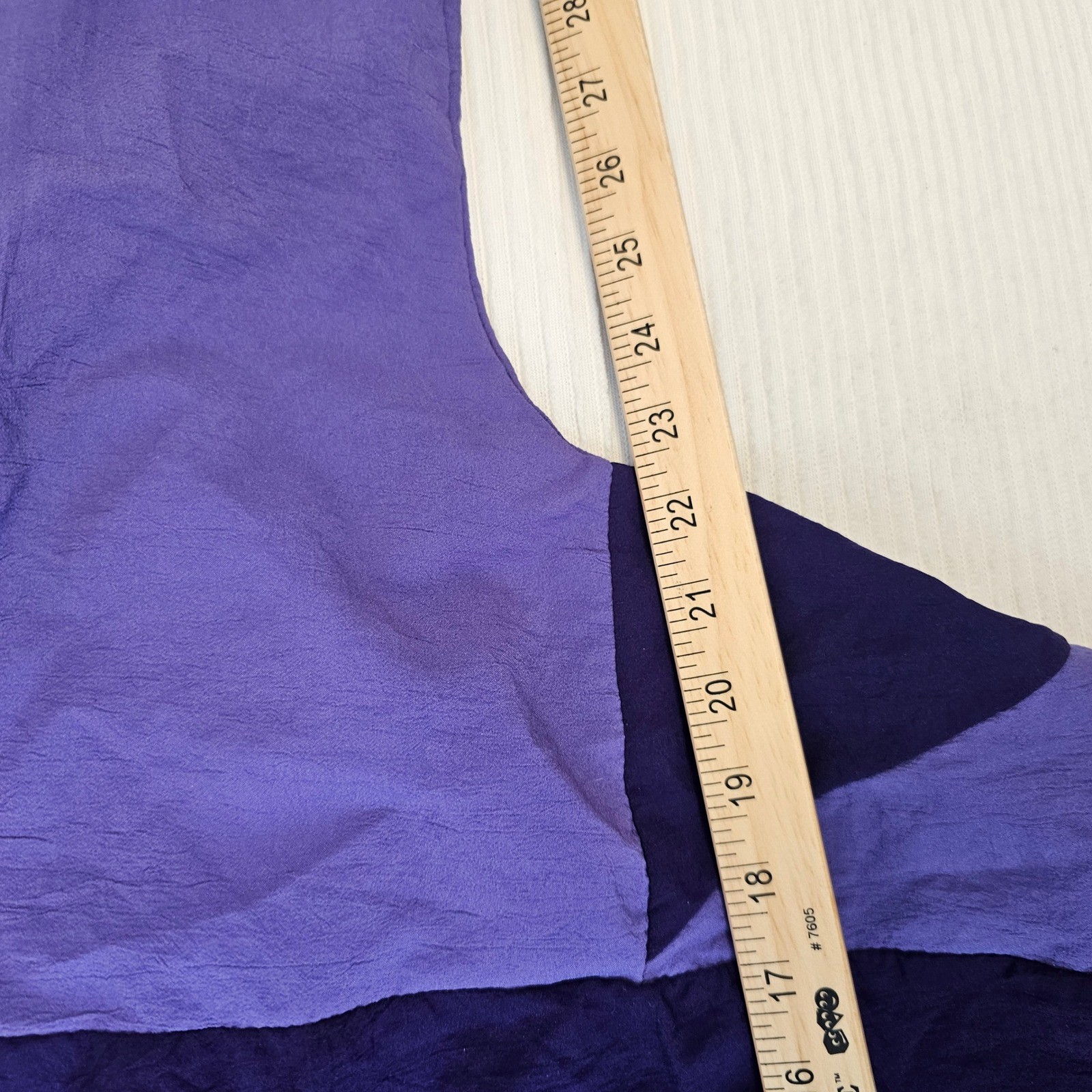 Vintage Two Tone Purple Colorblock Pullover Windbreaker Polo Top Long Sleeve