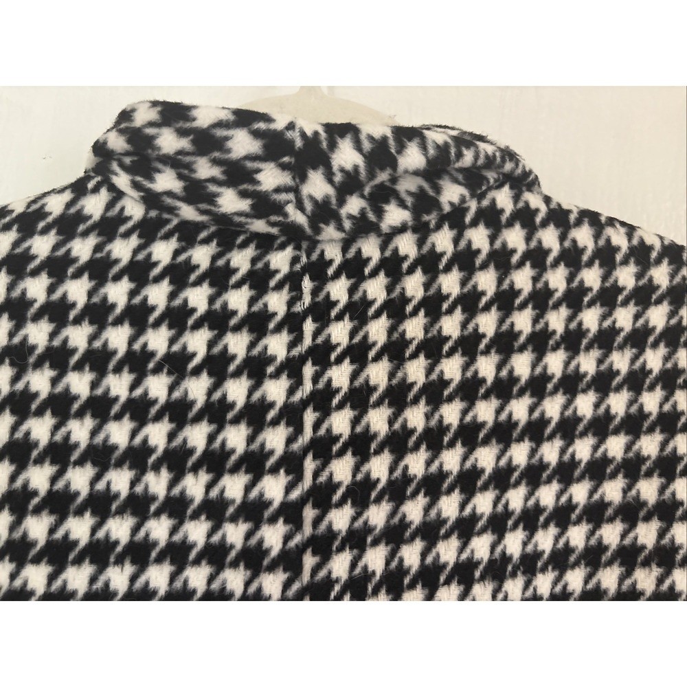 NWT Old Navy Coat Black White Houndstooth Academia Preppy Classic Cozy Sz XS