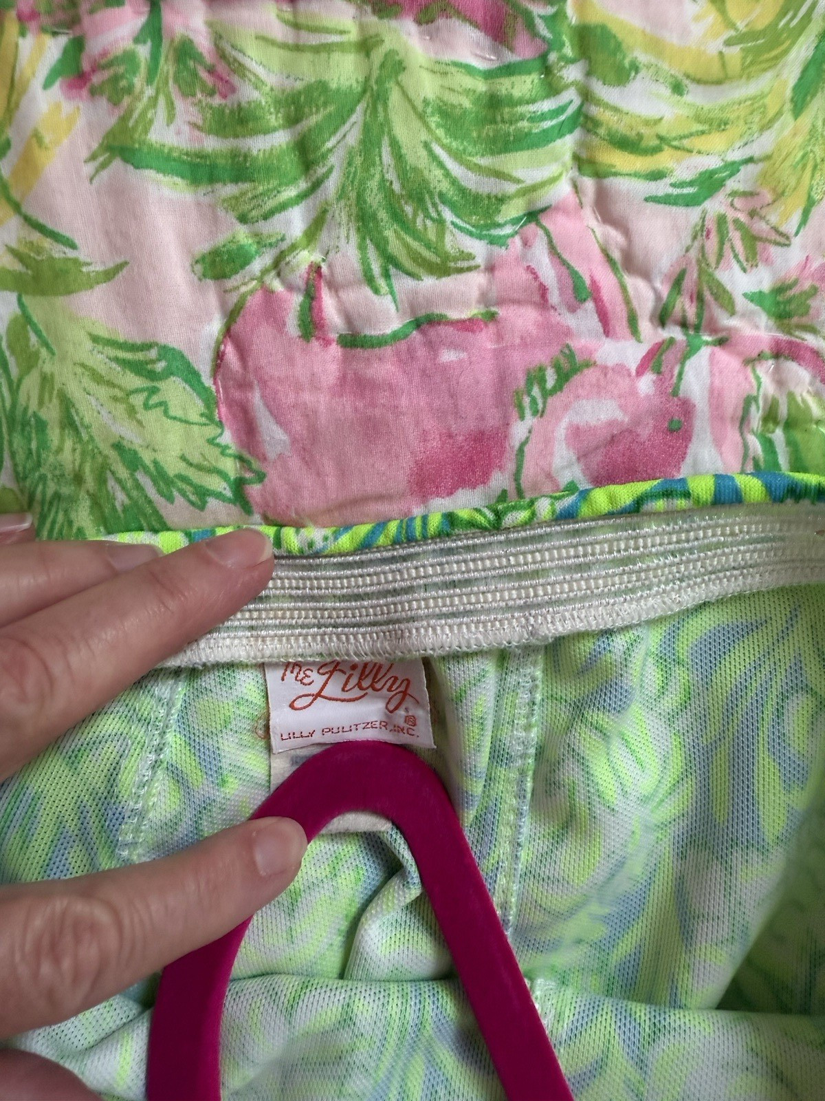 Vintage ” The Lilly” Lime Green And Ivory Tigers Skirt EUC