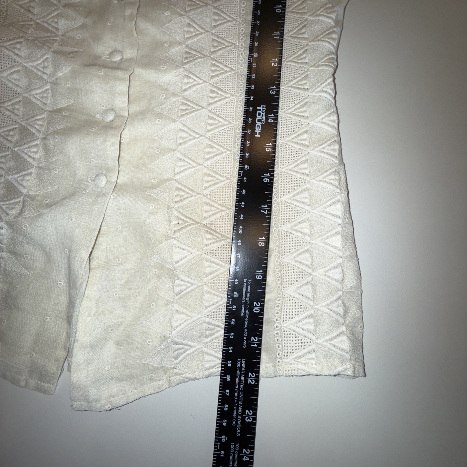 Vintage 70s Alice Of California Sheer Ivory Boho Blouse Cuffs Milkmaid Core XS/S