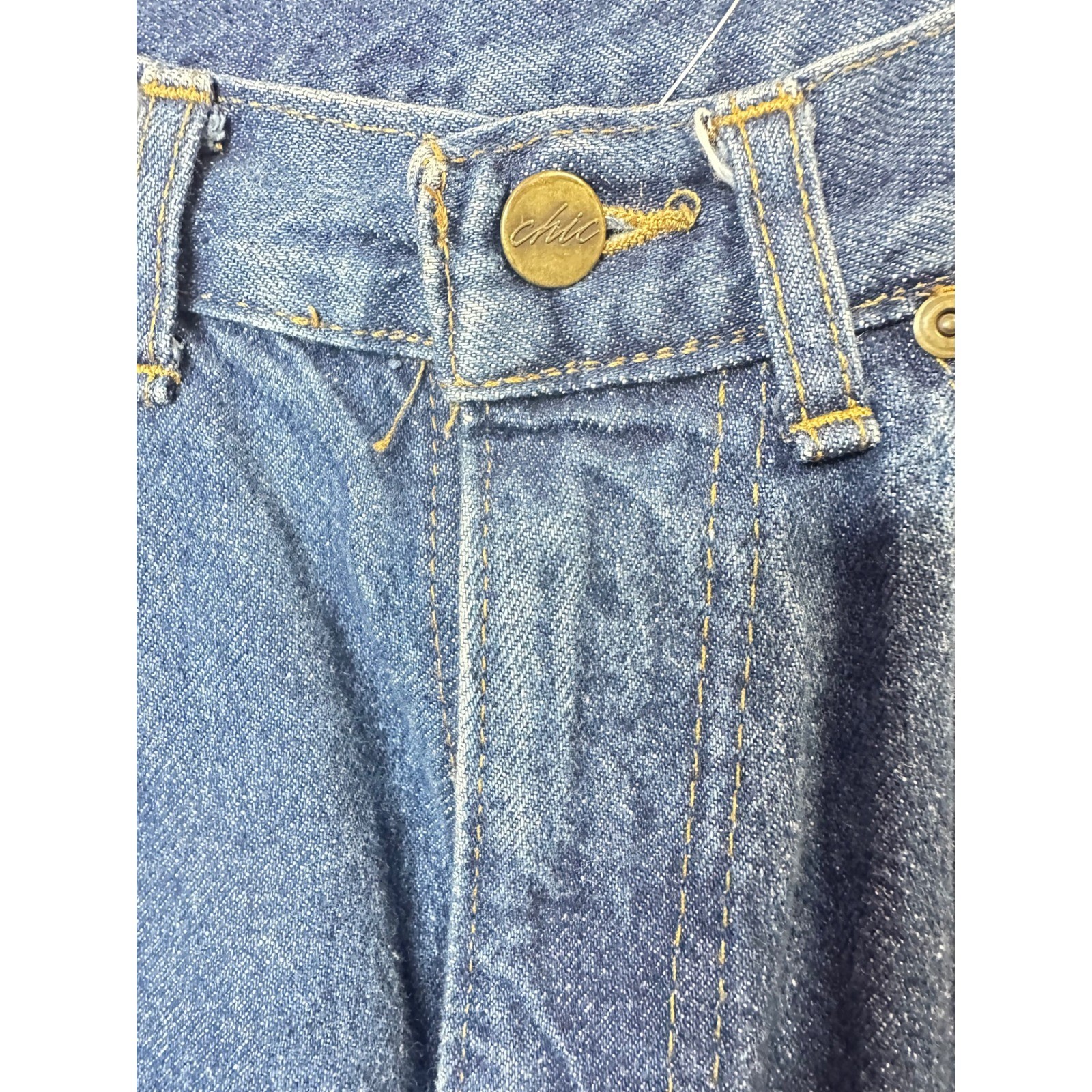 Chic Vintage High Waisted Mom Jeans Medium Wash Tapered Leg Petite 10P