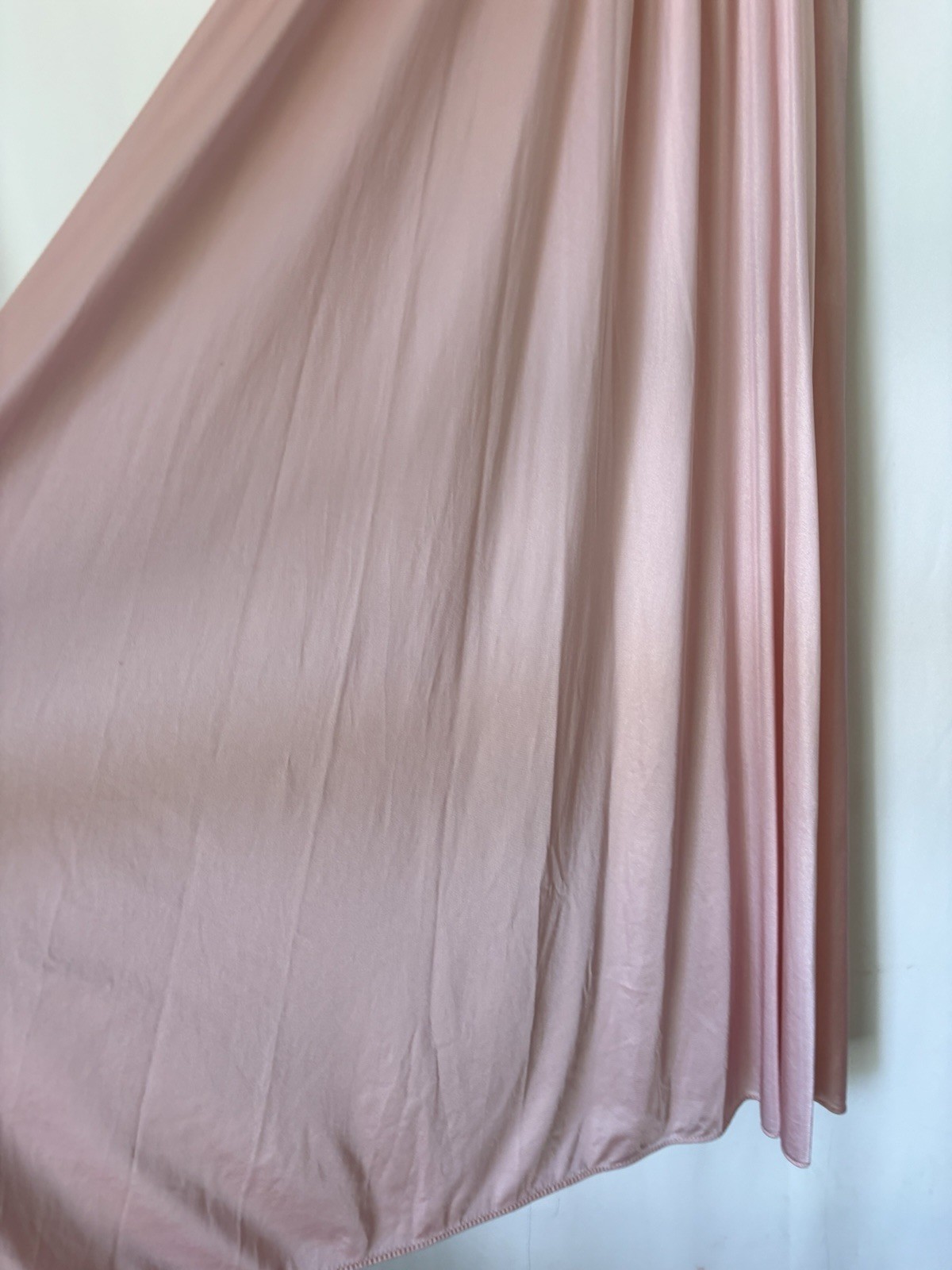 Vtg Lily Of France Robe and Long Slip Large Pink Blush Satin Lace