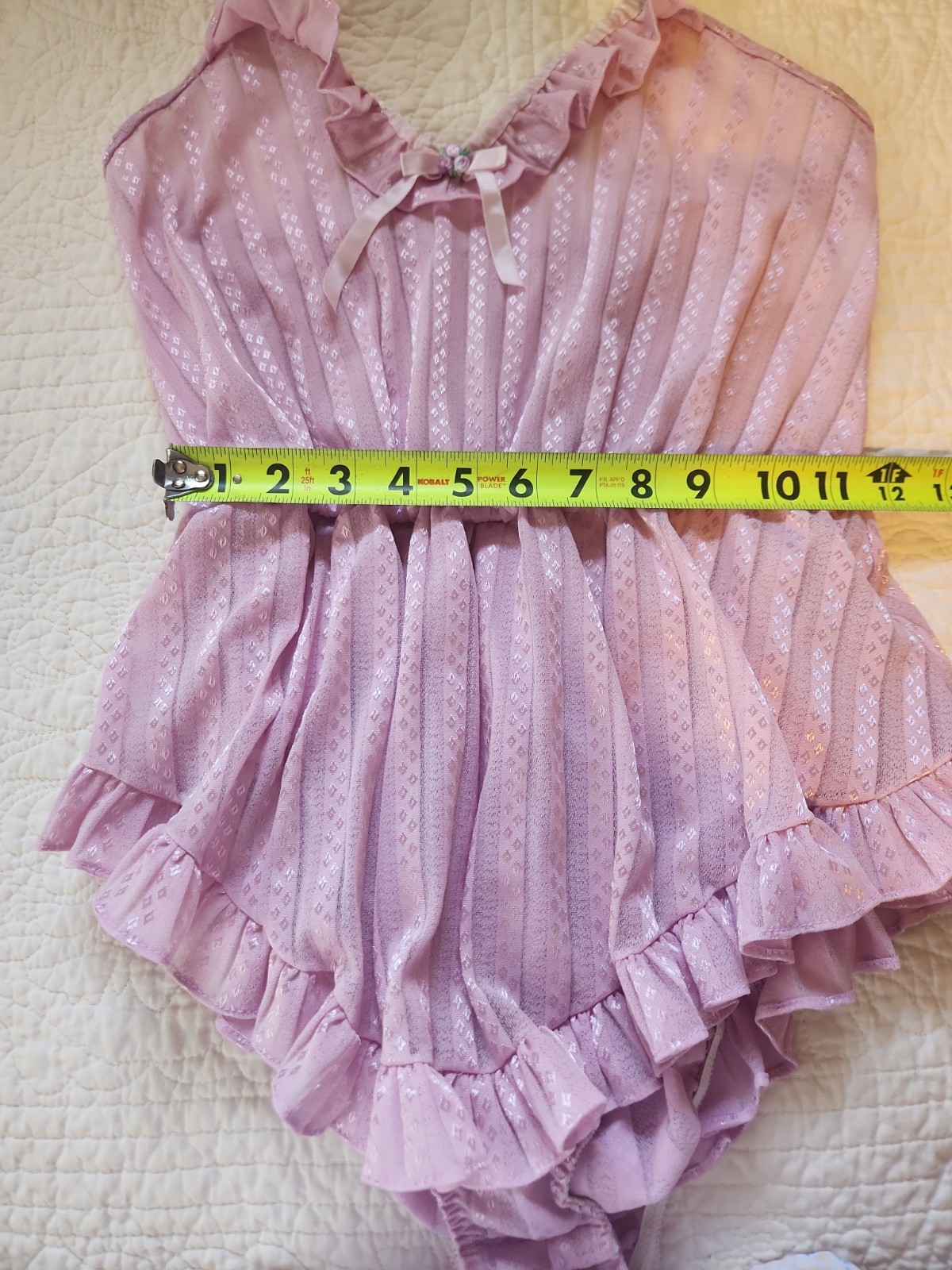 VTG Dutchess Individually Yours Purple Bodysuit Skirt Teddie Sz M