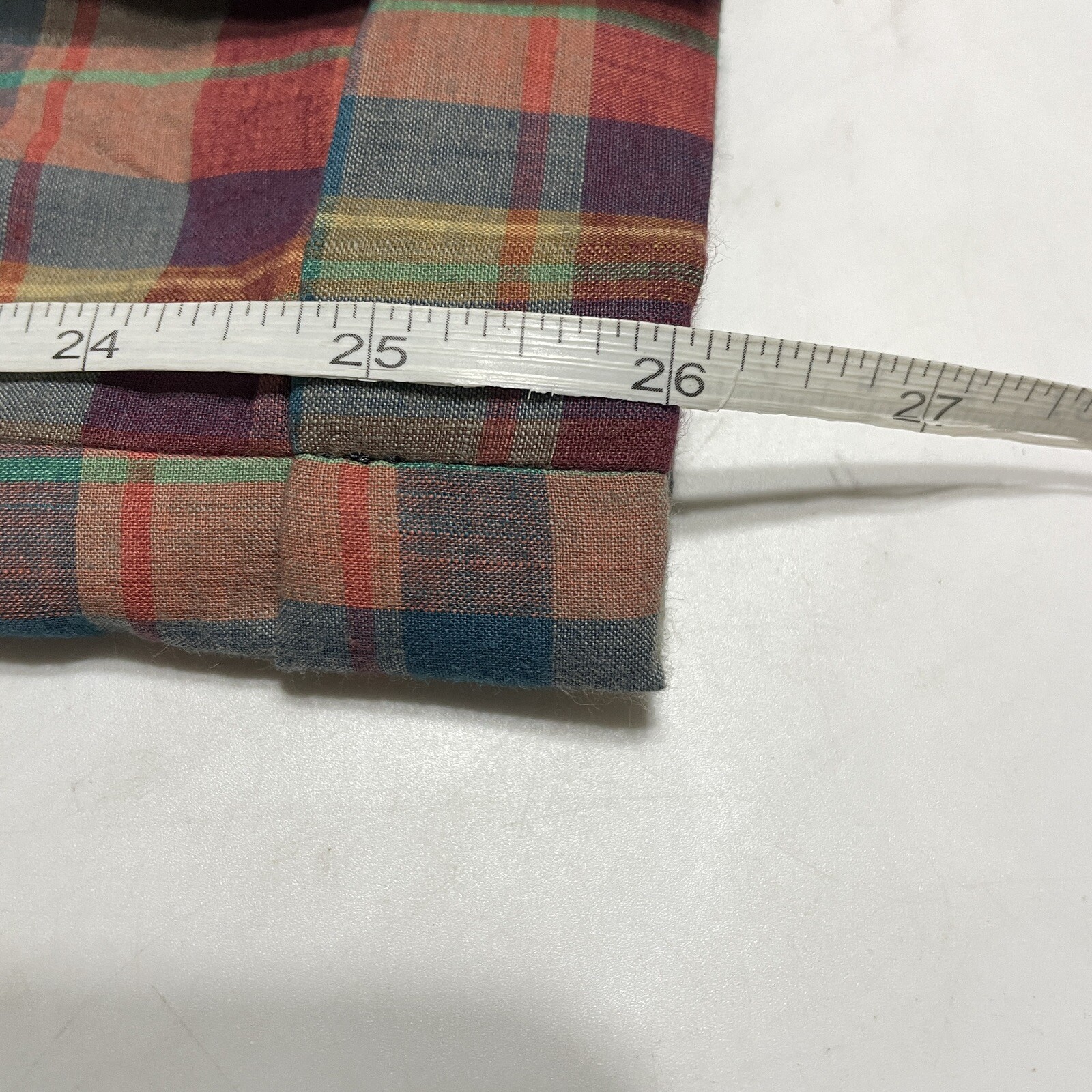 Vtg Plaid Breeches Brand Pants Pleated Cuffs Size 28 x 26