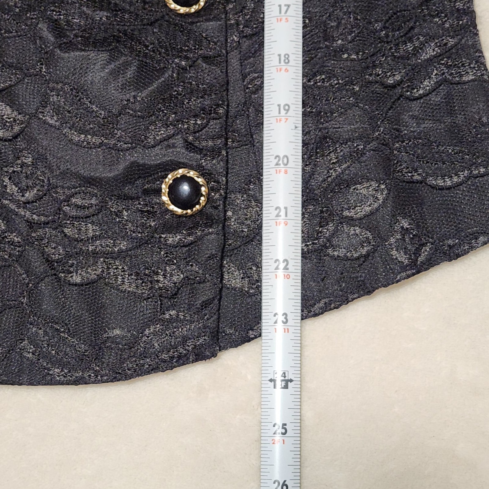 VTG 80s Shuet Young for HW Collections Black Lace Skirt Suit 2pc Set 6 Peplum