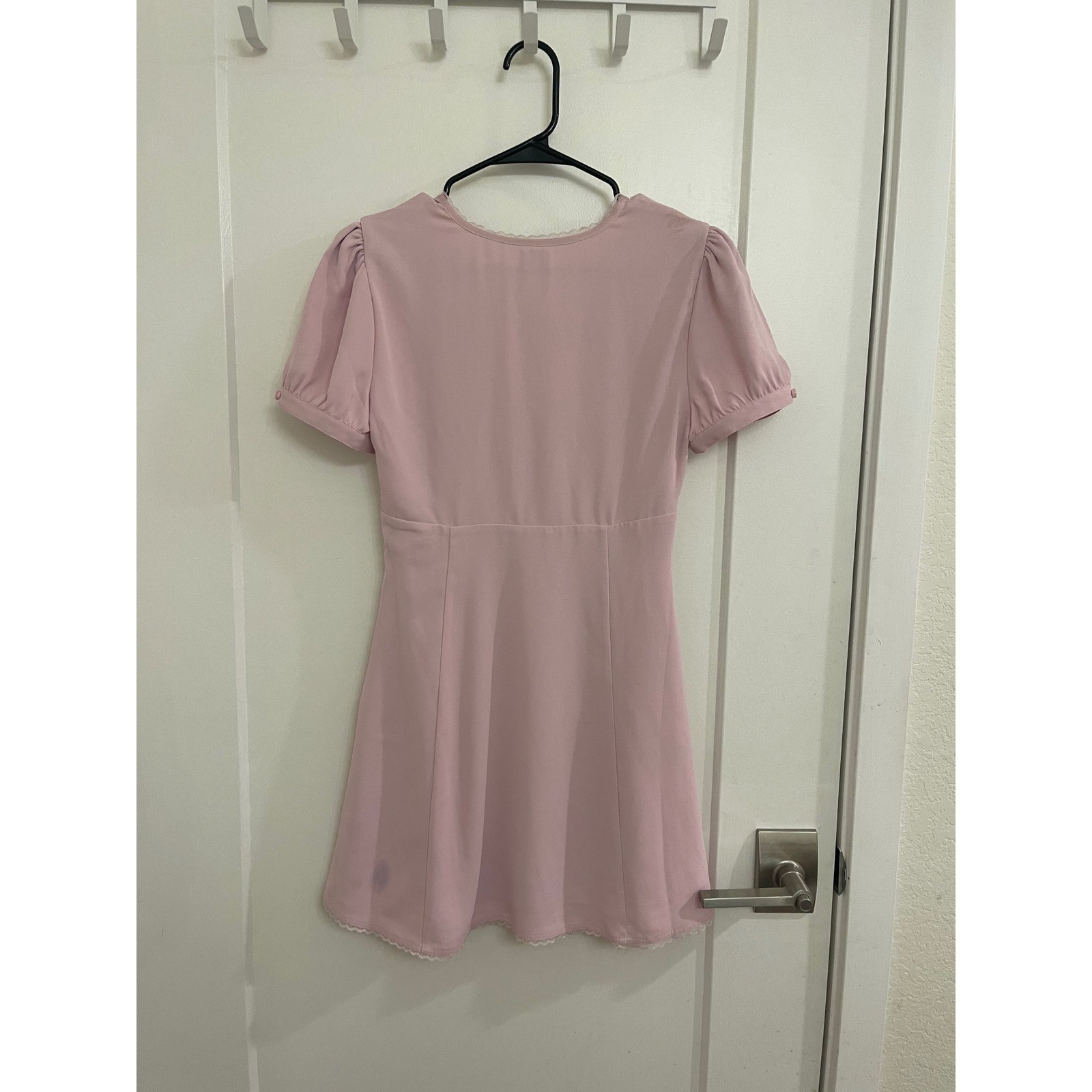 Aritzia Sunday Best Coquette Pink Mini Dress V Neck Old Money