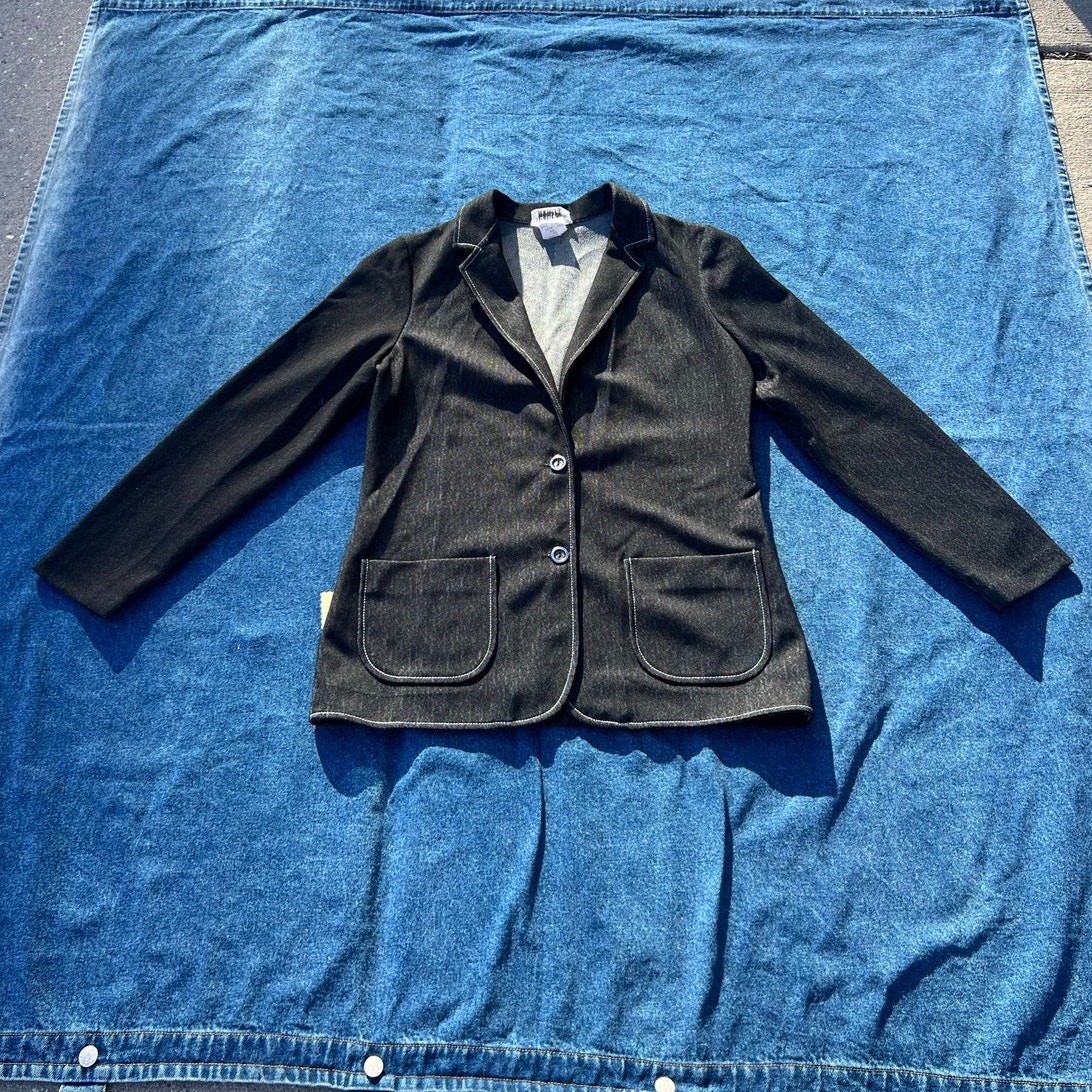 70s KoKo Knits denim blazer suitcoat jacket