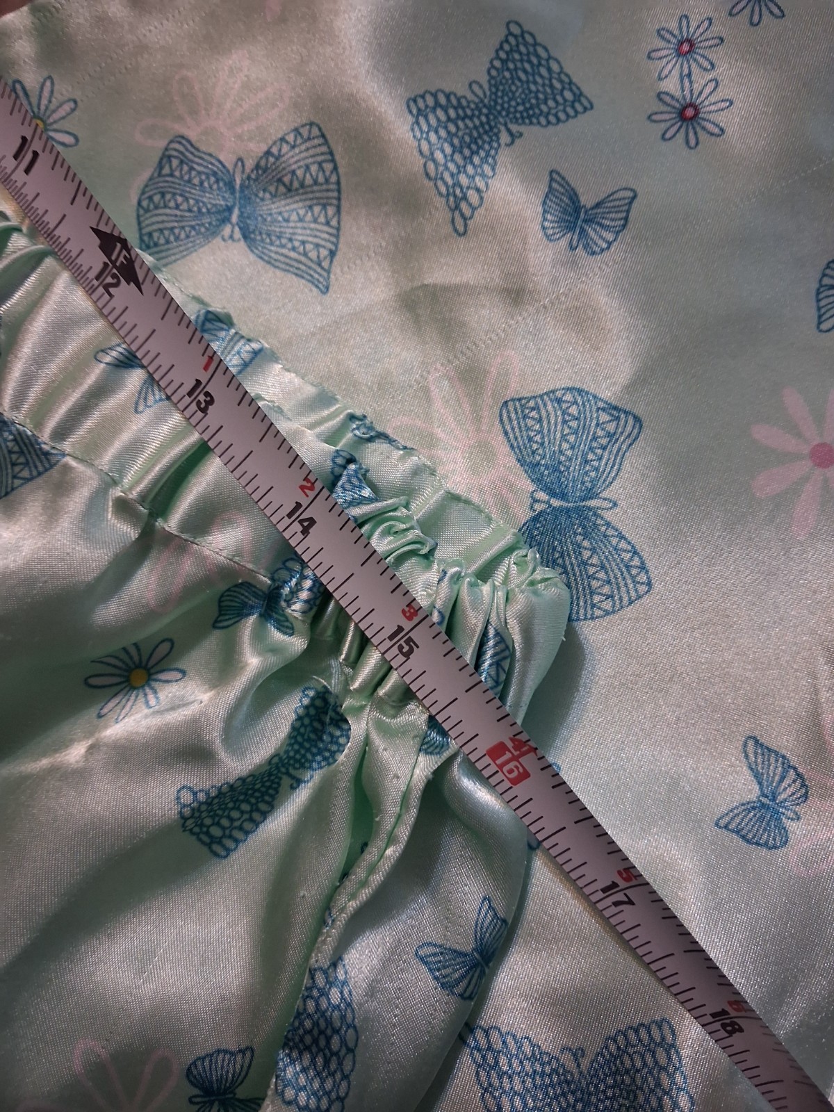 Vintage So Heavenly Pajama Set L Silky Satin Lace Butterfly Lingerie 90sY2K 2000