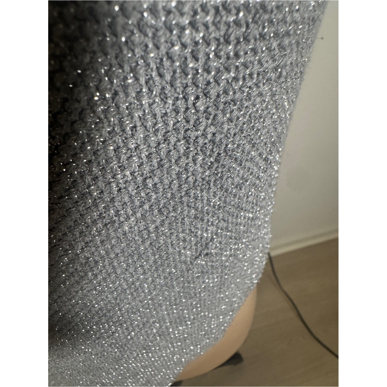 Zara Silver Sparkle Halter Handkerchief Hem Camisole