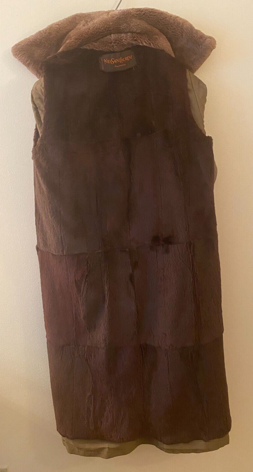 Yves Saint Laurent Collection Trench Coat with fur lining 1980s VTG