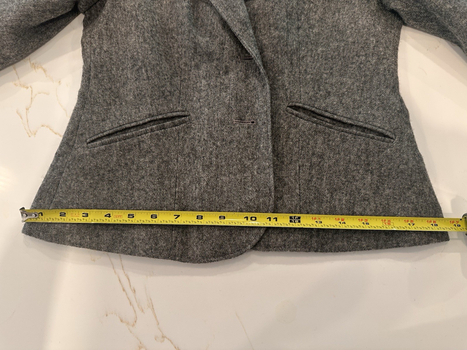 Vintage 1970s 100% Virgin Wool Casa de Lana Gray Tweed Blazer Approx Size 6-8