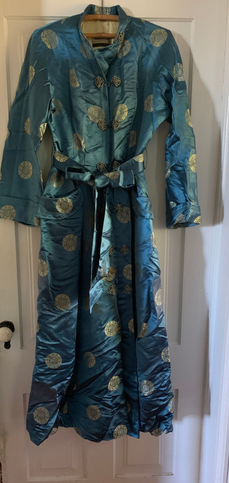 Vintage 1930’s Ying Tai Ltd Peninsula Hotel Hong Kong Silk Robe Dressing Gown M
