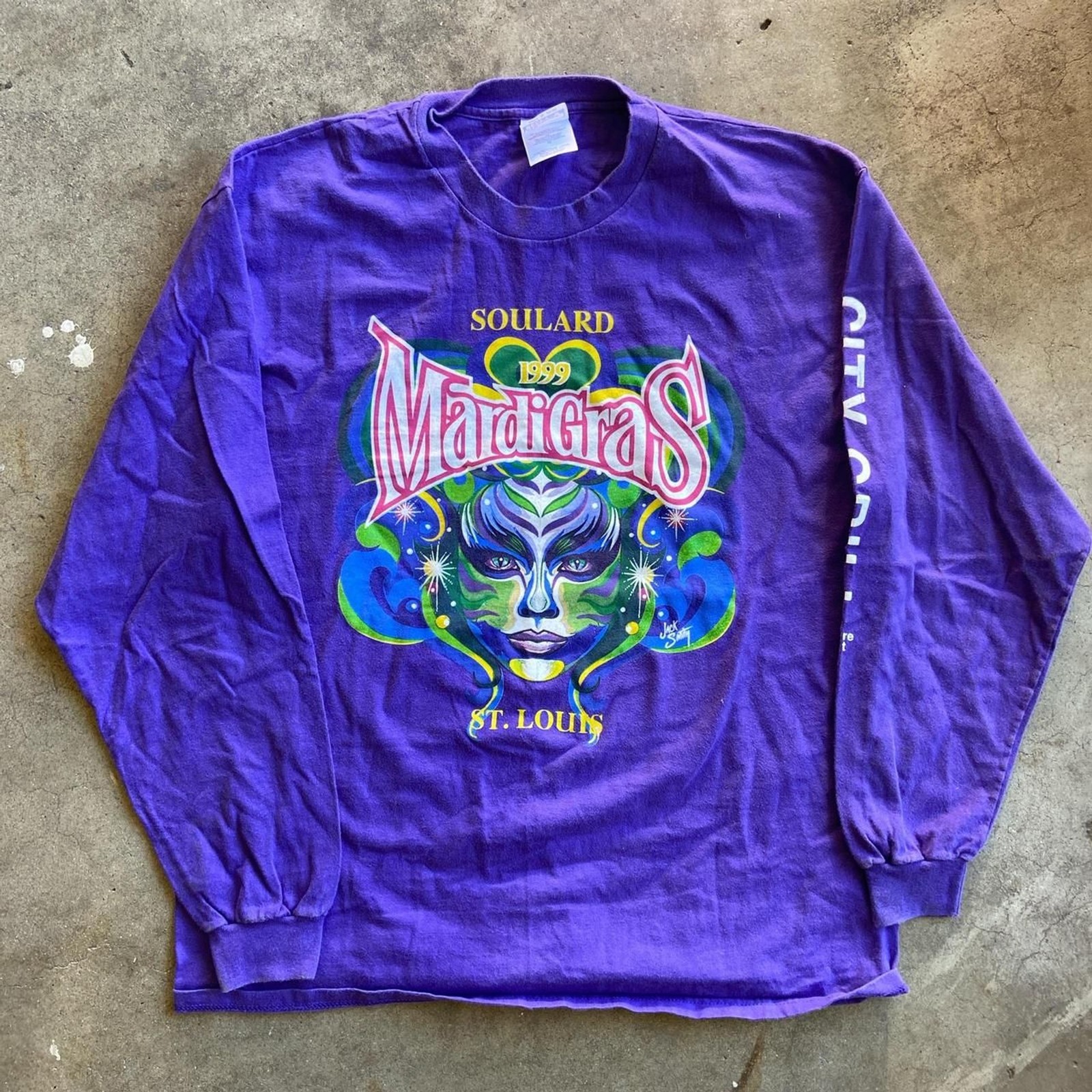 Vintage 1999 New Orleans Mardi Gras Promotional Longsleeve Shirt