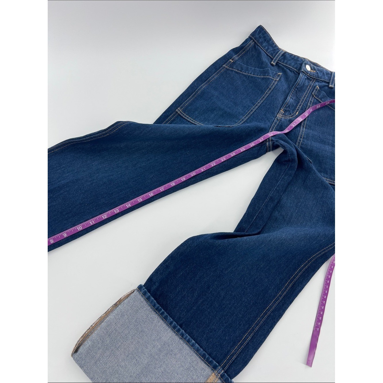 Veronica Beard Dylan High-Rise Straight Cuffed Jeans Chic Classic Staple Capsule