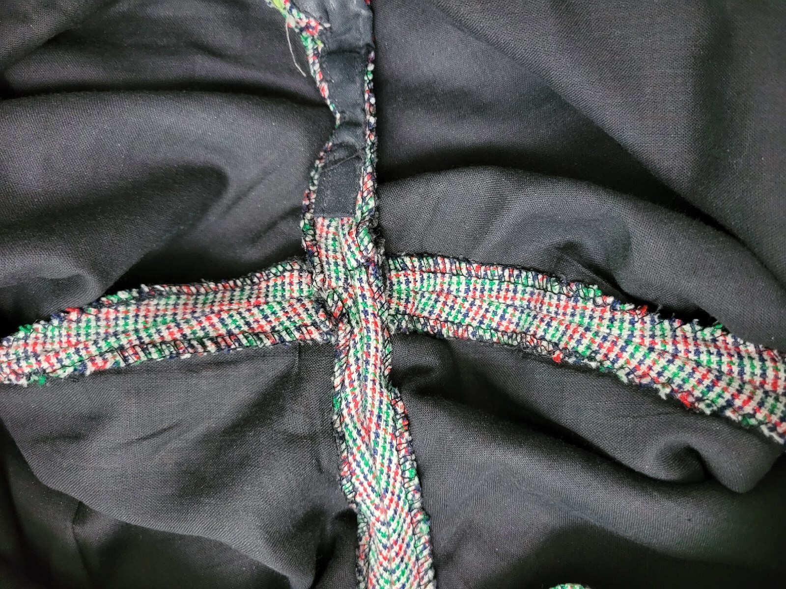 Vtg Saks Fifth Avenue Wool Trousers in Navy/Red/Green/Tan Houndstooth Size 11/12