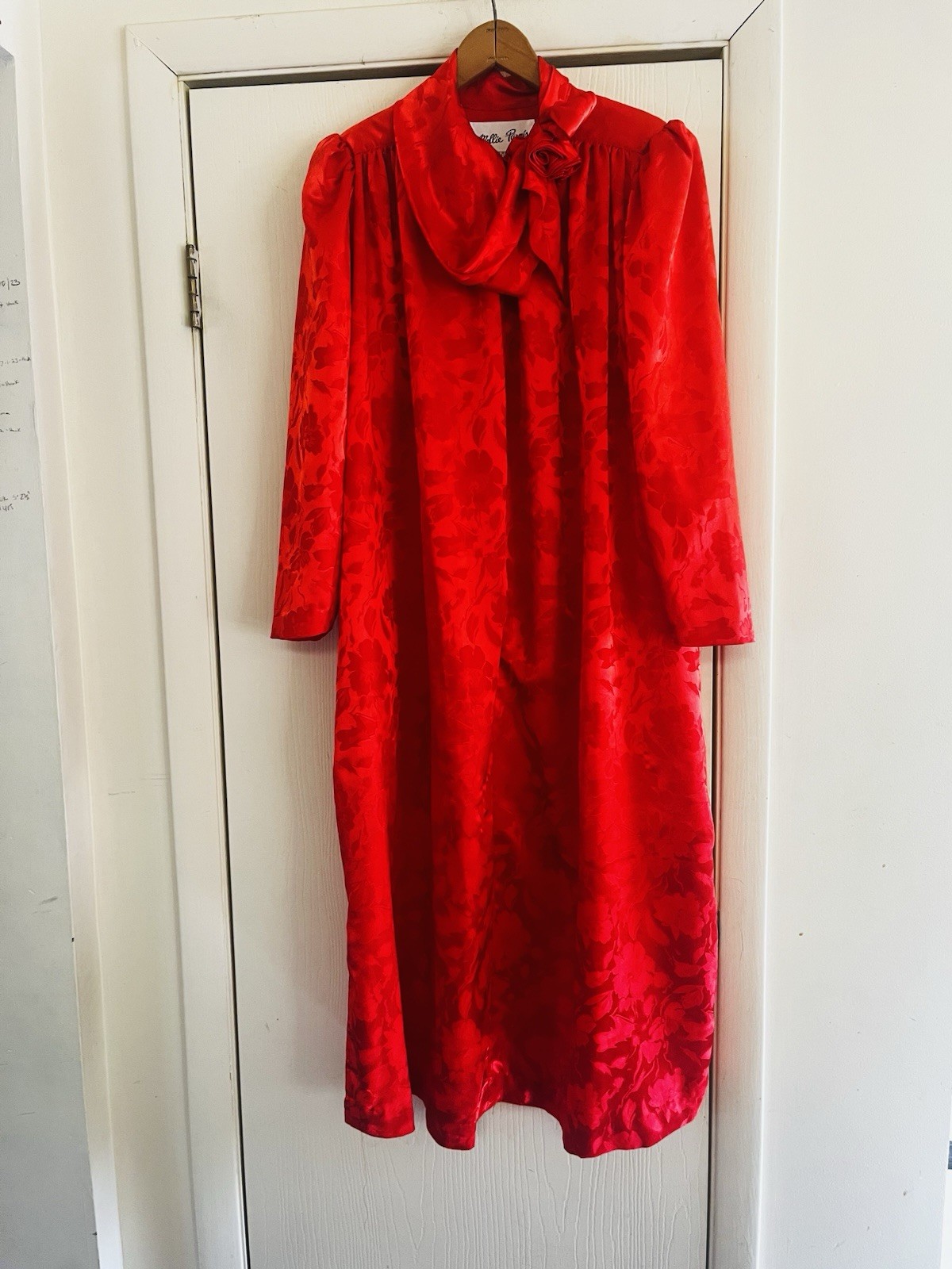 VTG Mollie Parnis I. Magnin Silky Couture Art Deco 20s Zip Front Cocktail Dress