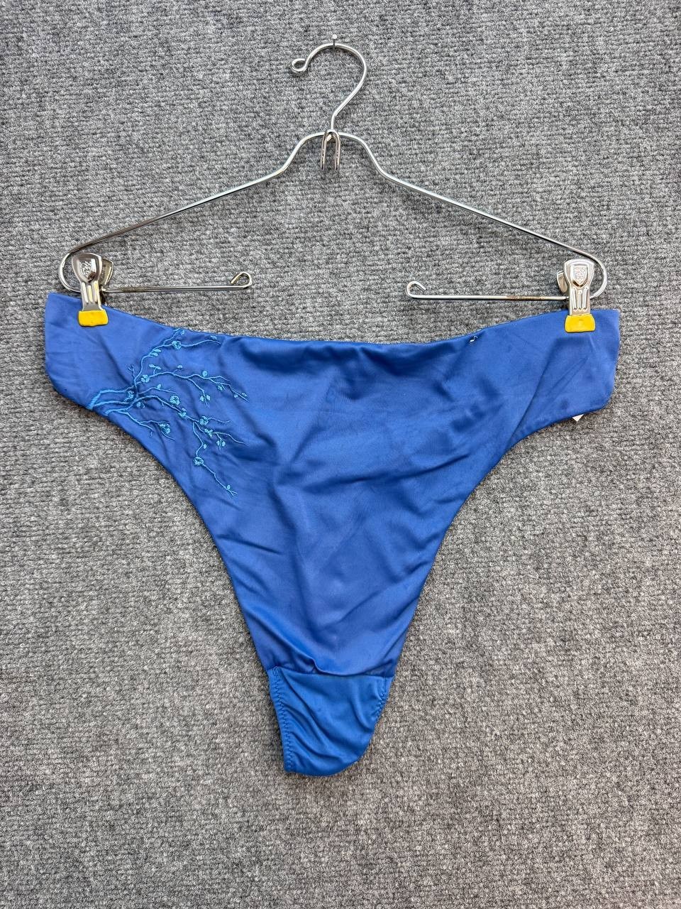 Cacique Sensual Blue Embroidered Vintage Hi-Cut Panties Women’s Size 18/20