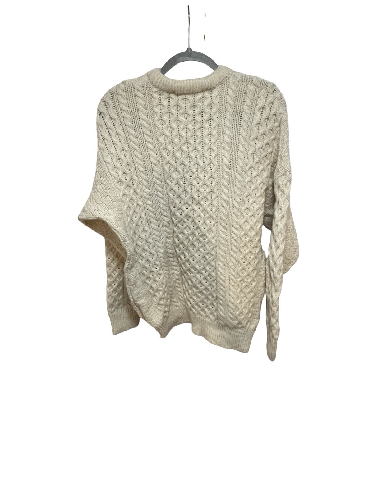 Quills Woolen Irish Fisherman Sweater Cable Knit, 100% Wool, Vintage, Ireland