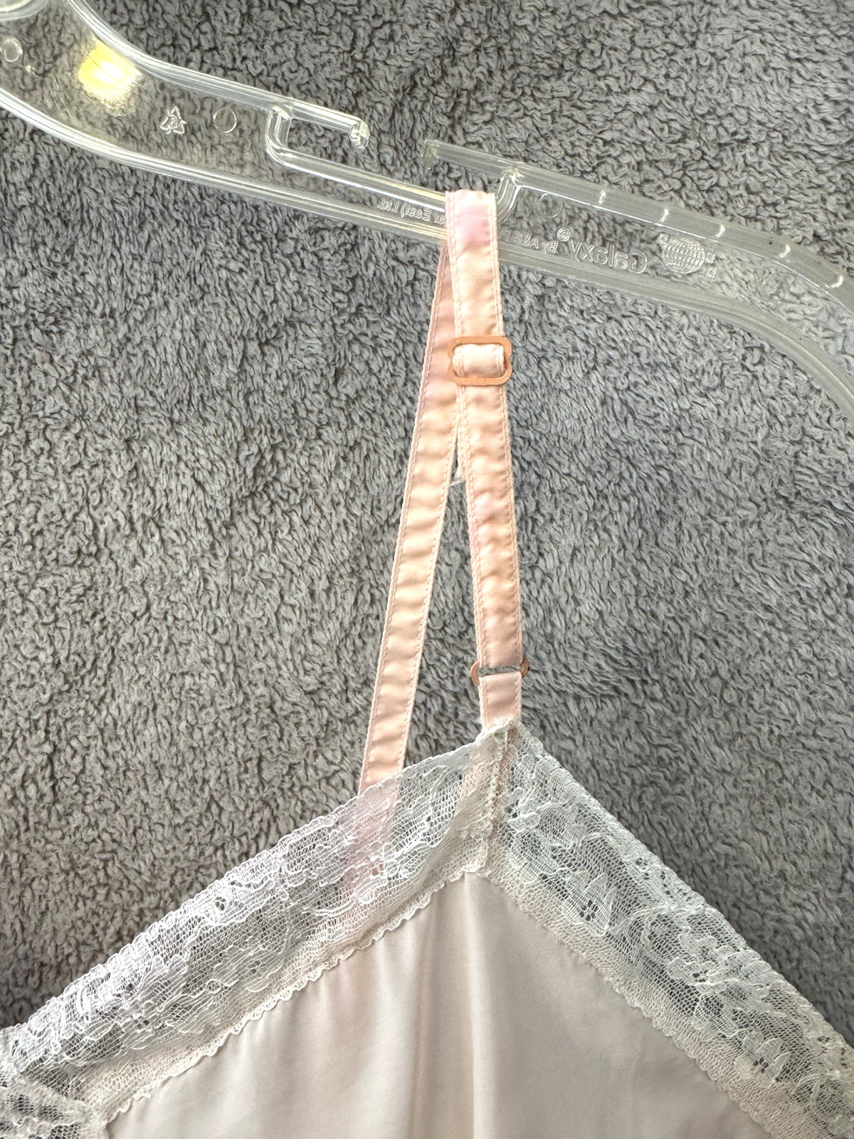 VTG Symphony Full Slip Dress Pink, Lace, Pink, Bust 36, Nylon Retro Sexy 1960’S
