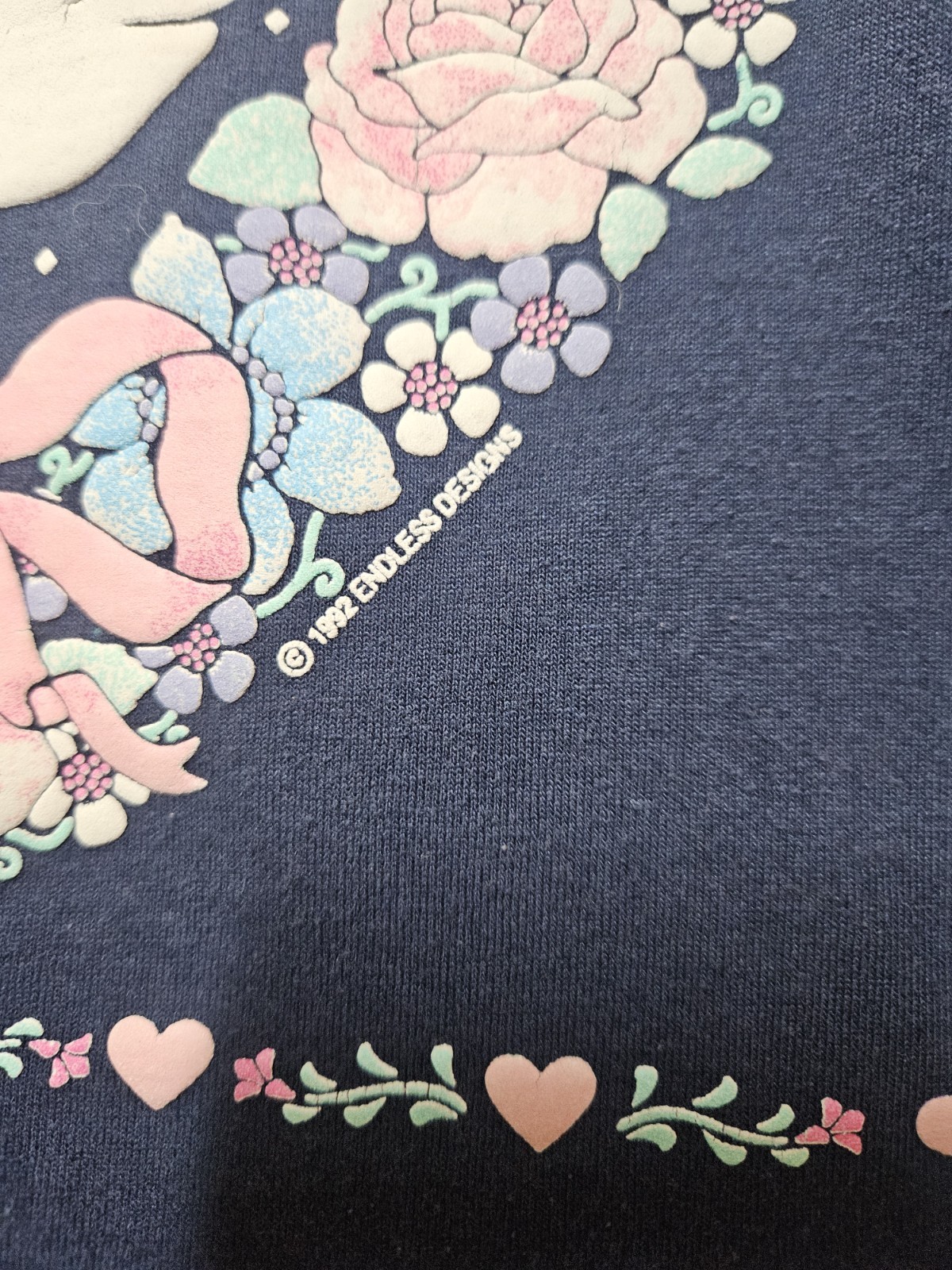 Vintage Endless Designs Floral GOOSE Heart T-Shirt – XL- Cottagecore Grandmacore