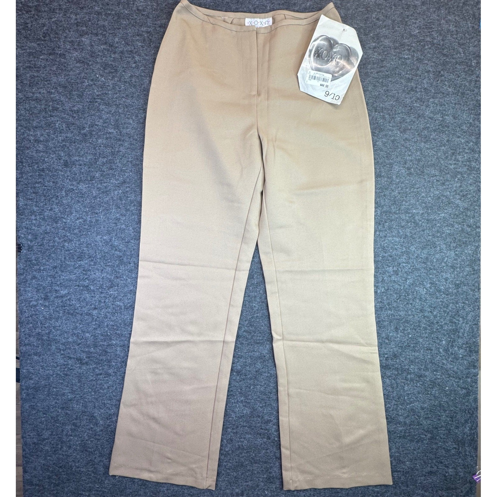 Vintage XOXO Dress Pants Women Size 9 Tan Made in USA Straight Leg Officewear