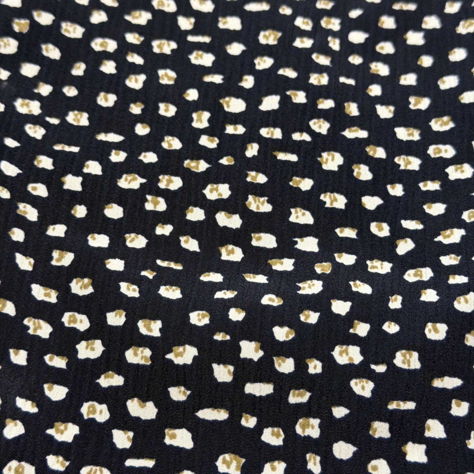 Vintage Black High Stretchy Waist Pants White Dotted Print Joyce Size 12 Women’s