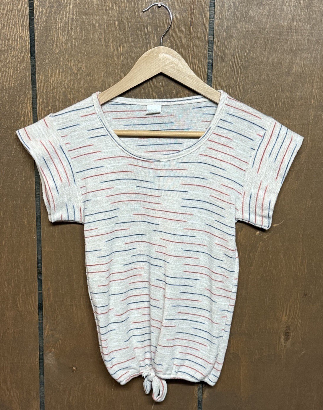 VINTAGE Striped Shirt Adult Size Medium Short Sleeve Tee Casual Women’s 1960’s