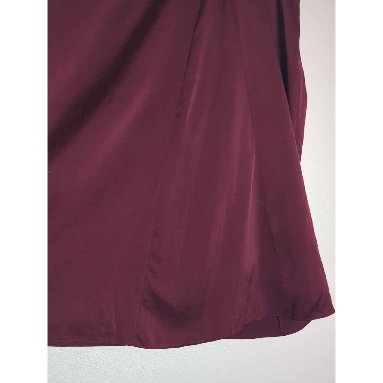 Eileen Fisher Womens Skirt Silk Burgundy Wine Quiet Luxury Old Money Plus Sz 14