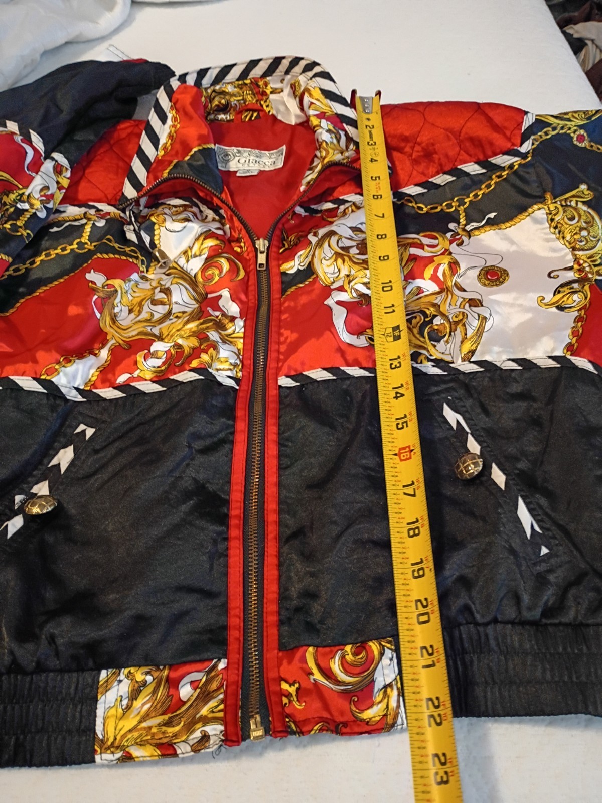 Giacca Vintage Red and Gold Jacket~Unisex