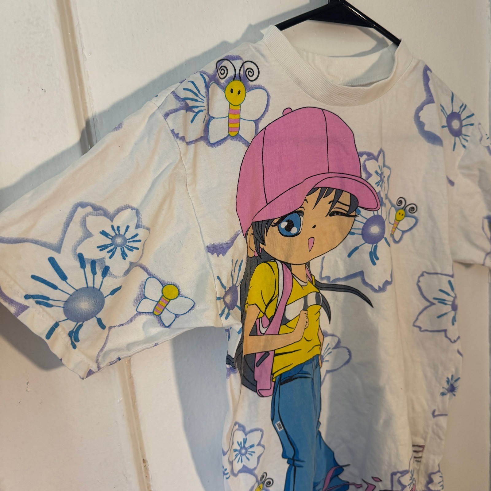 Vintage Y2K Anime Girl All Over Print double sided tee Harajuku Kawaii Twinkle S
