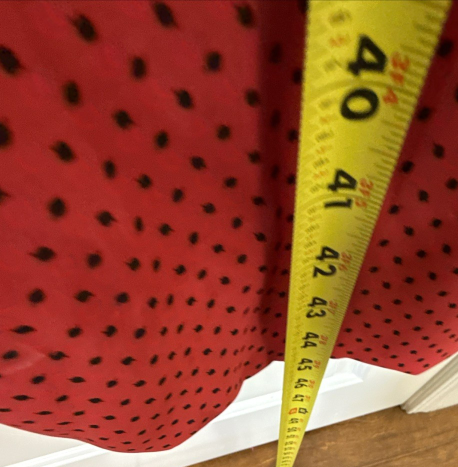 Amy-Deb Women’s Dress 14 Red Black Polka Dot White Collar Button Belt VTG Retro