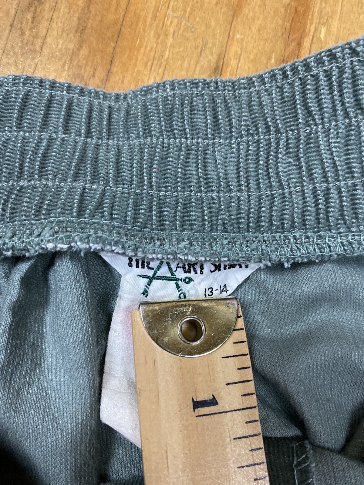 The Art Shirt Vintage Corduroy Skirt Size 13/14 Moss Green Modest Outlander M