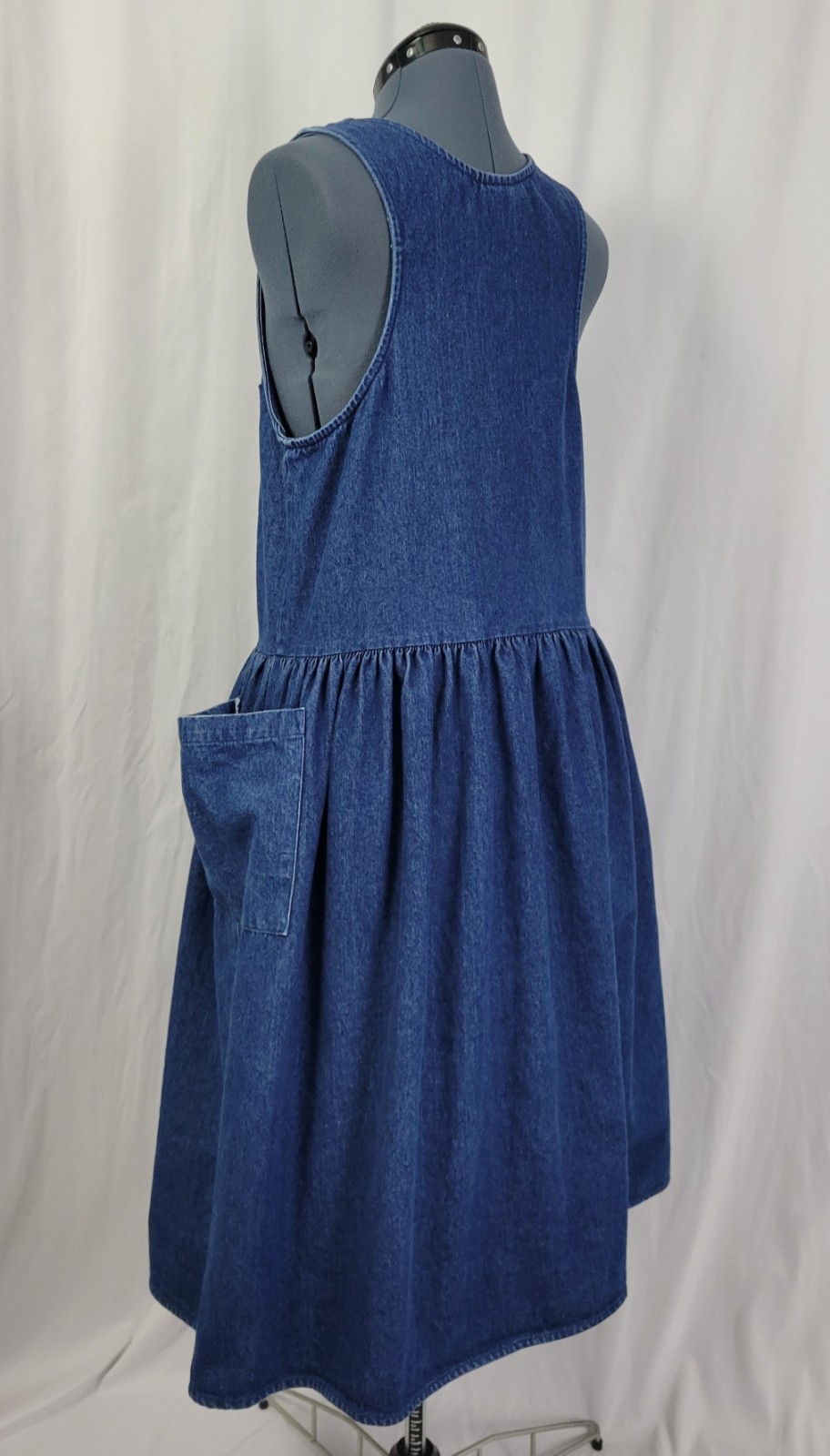 Vintage You Too Babes Denim Jumper w Dropwaist & Pockets Size 13