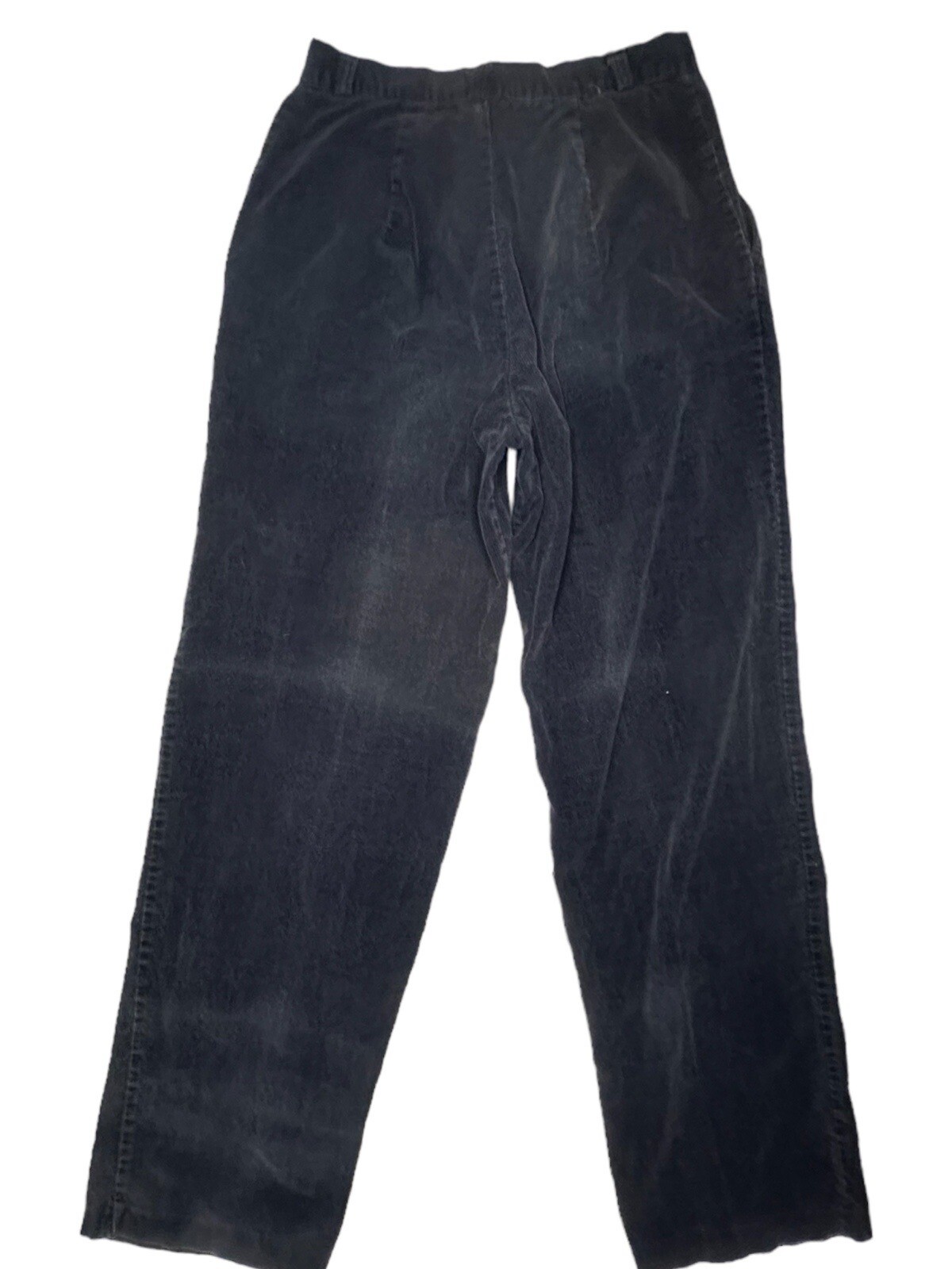 Vintage String Bean Women’s Pants 26×31 Navy Blue Corduroy High Waist Pleated