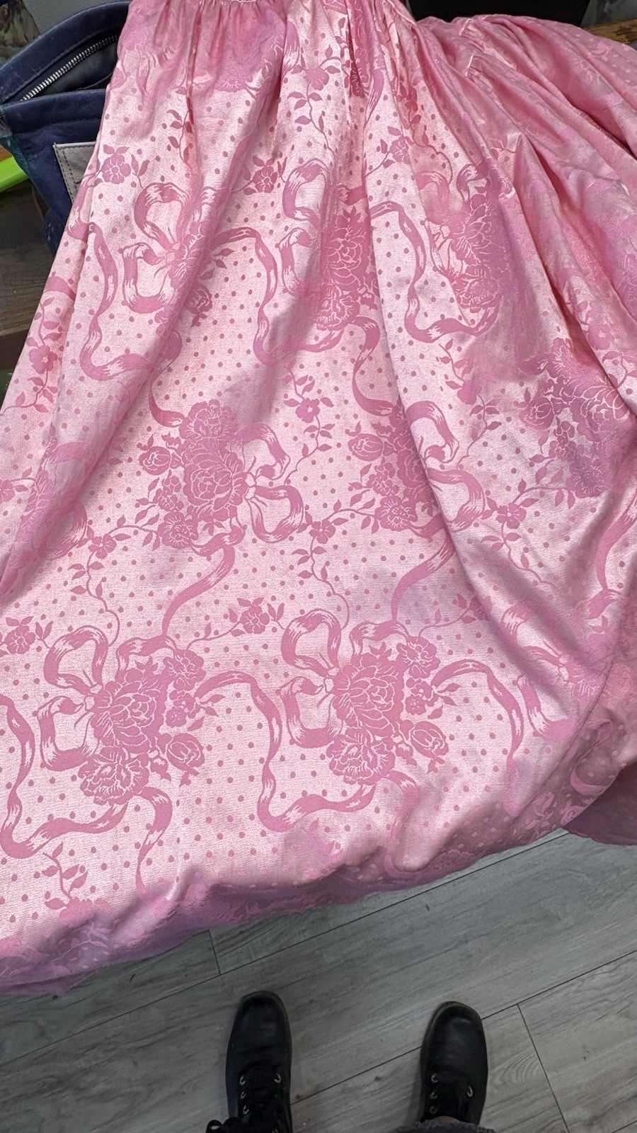 OOAK Vintage McClintock Dress Gown Lace 80s Prairie Hot Pink Fairy Glam Sz 12