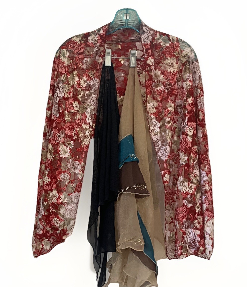 Vintage 3 Piece Lot Multi-Use Sheer Sarong Wrap Shawl Swimsuit Cover Up Scarf