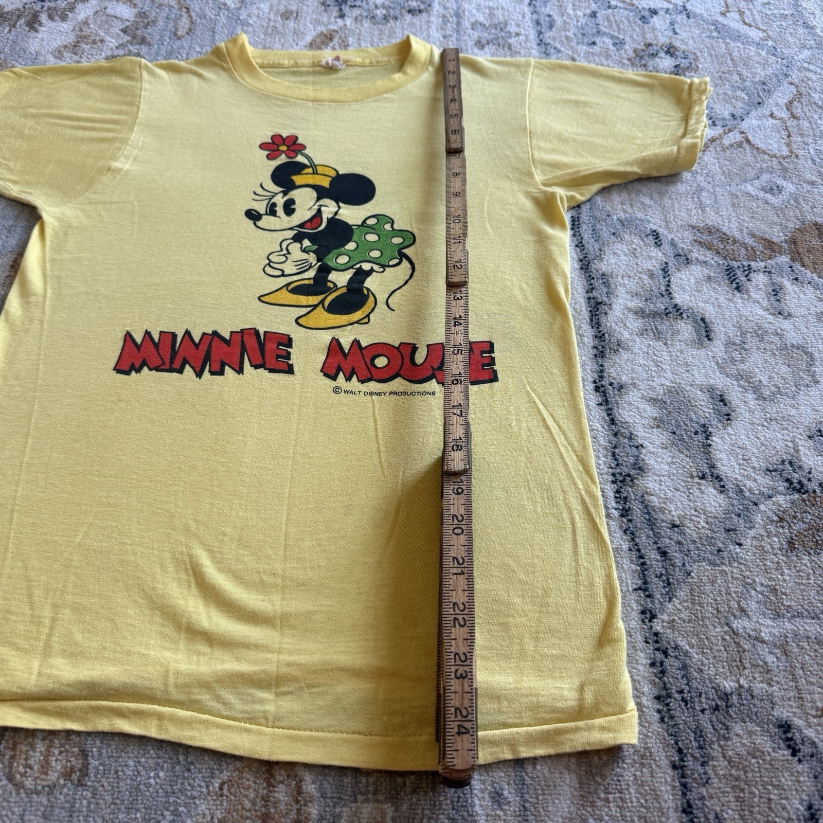 Vintage 70’s Minnie Mouse Double Sided Tropix Togs T Shirt Baby Tee Sz Small USA