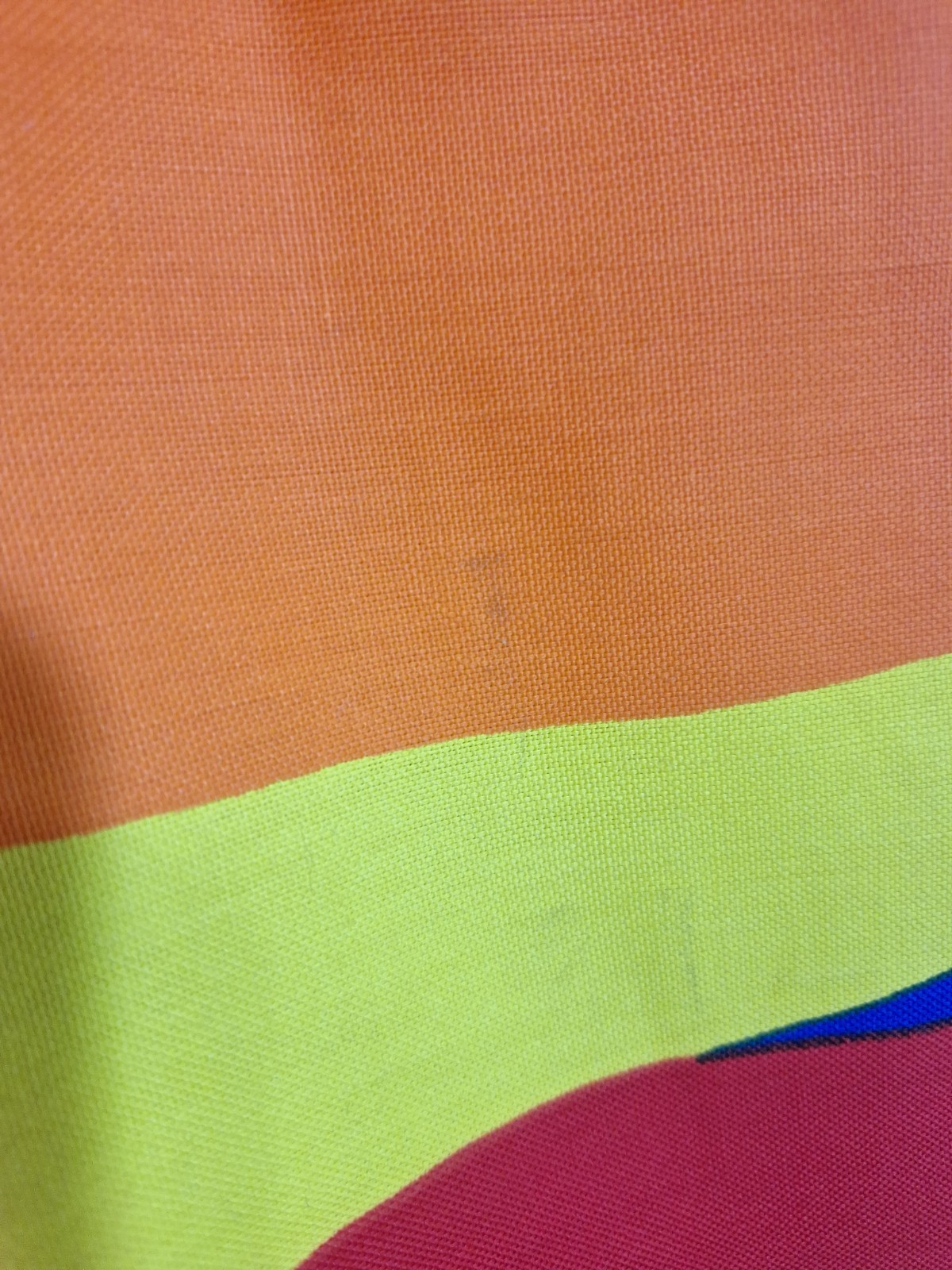 Vtg 70s Malia Honolulu Rainbow Striped Dress Cutout Open Back Mod Pop Art Small