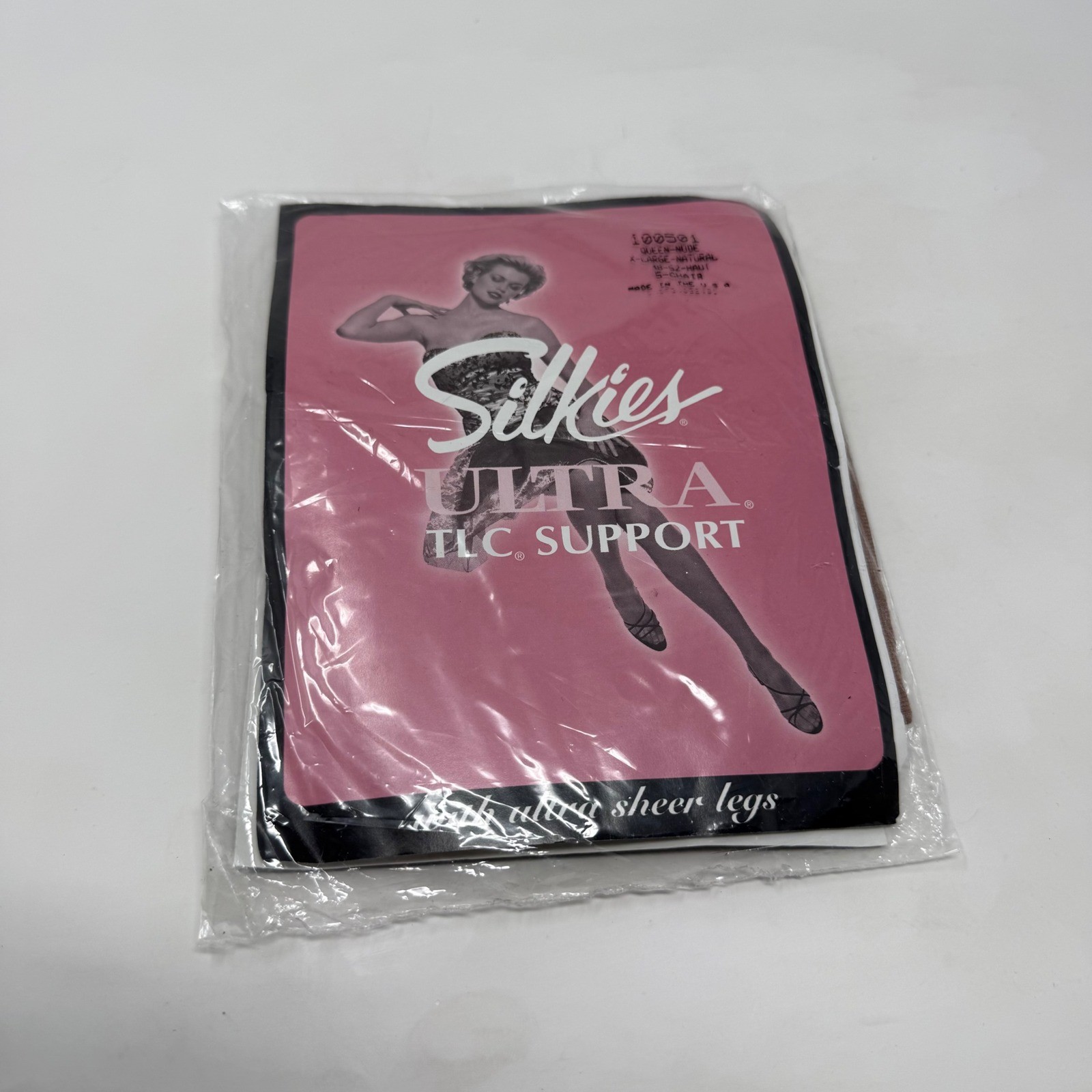 Silkies Ultra TLC Support Pantyhose Queen Nude X-Large Natural Made in USA