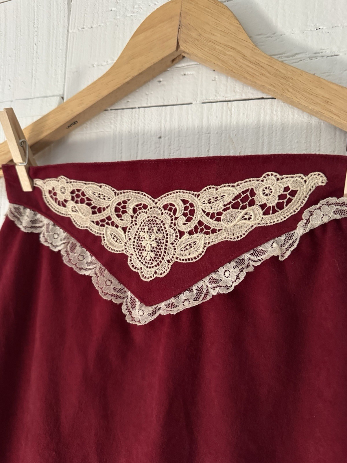 VTG Miss Rodeo America Western Cowgirl Red Lace Skirt Sz 5/6