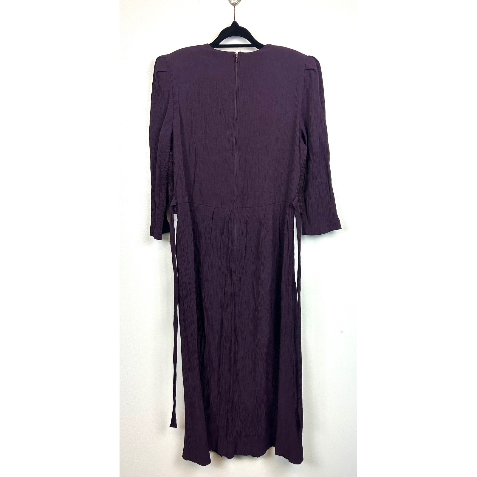 Miss Dorby Vintage 90s Purple Maxi Dress Floral Brocade Patchwork Size 12 Church